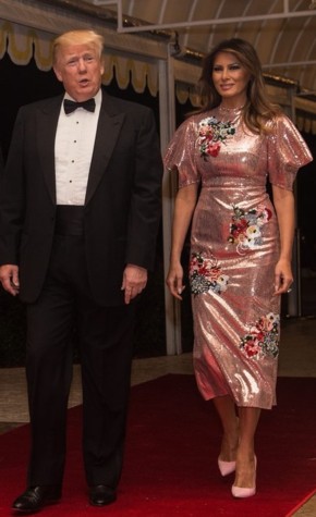 Image result for Новогодний образ Мелании Трамп