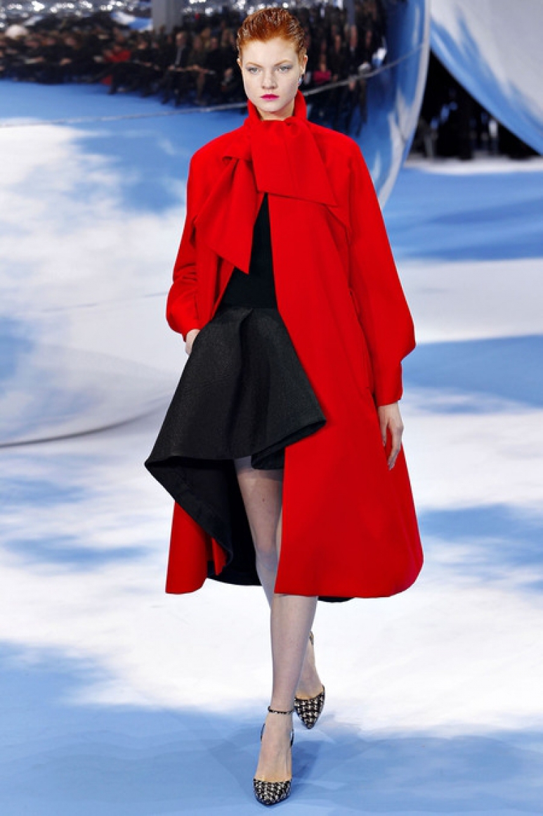 christian dior red coat