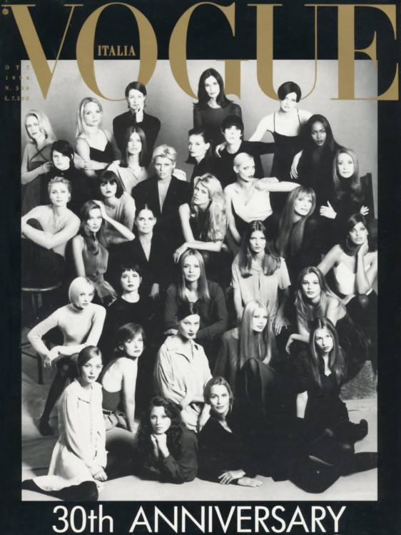 Стелла Теннант на обложке Vogue Italia, октябрь 1994. Фото: Стивен Майзел