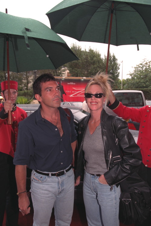 Антоніо Бандерас і Мелані Гріффіт під час фестивалю американського кіно в Довілі, 1998