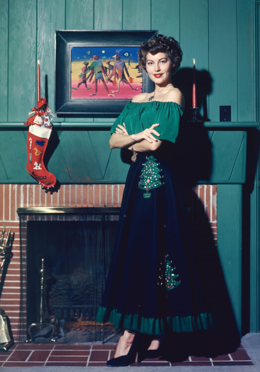 Рождественский портрет Авы Гарднер, 1960 год