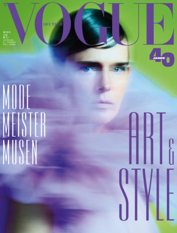 Стелла Теннант на обложке Vogue Deutsch, июнь 2019. Фото: Дэниел Джексон