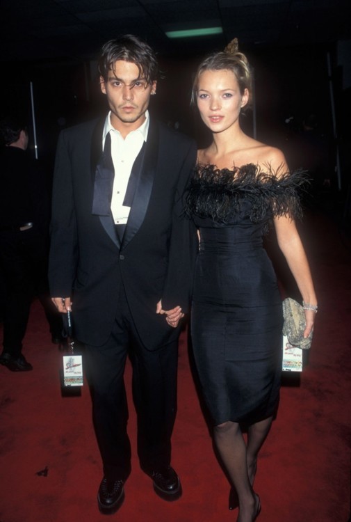 Кейт Мосс и Джонни Депп, 1990-е