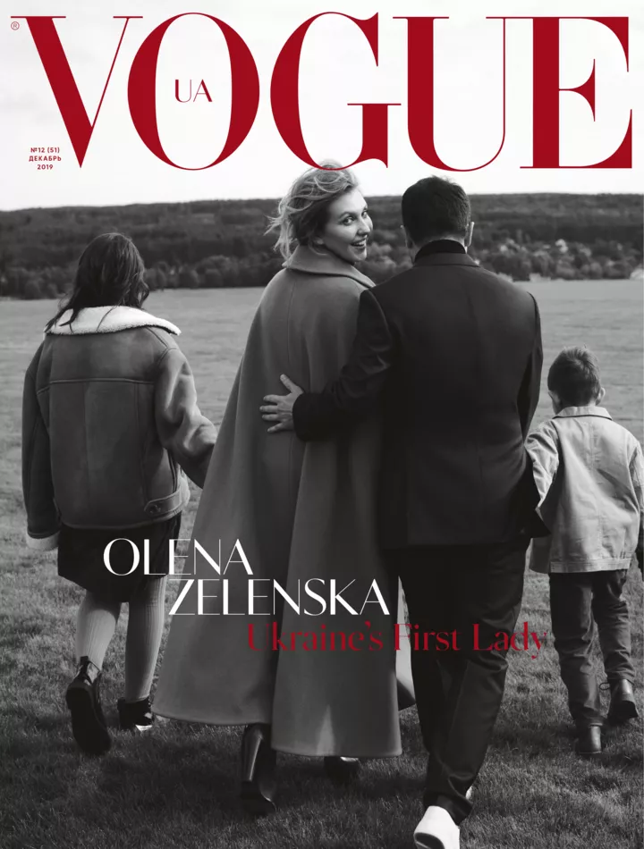 Елена Зеленская и Владимир Зеленский на обложке Vogue Украина