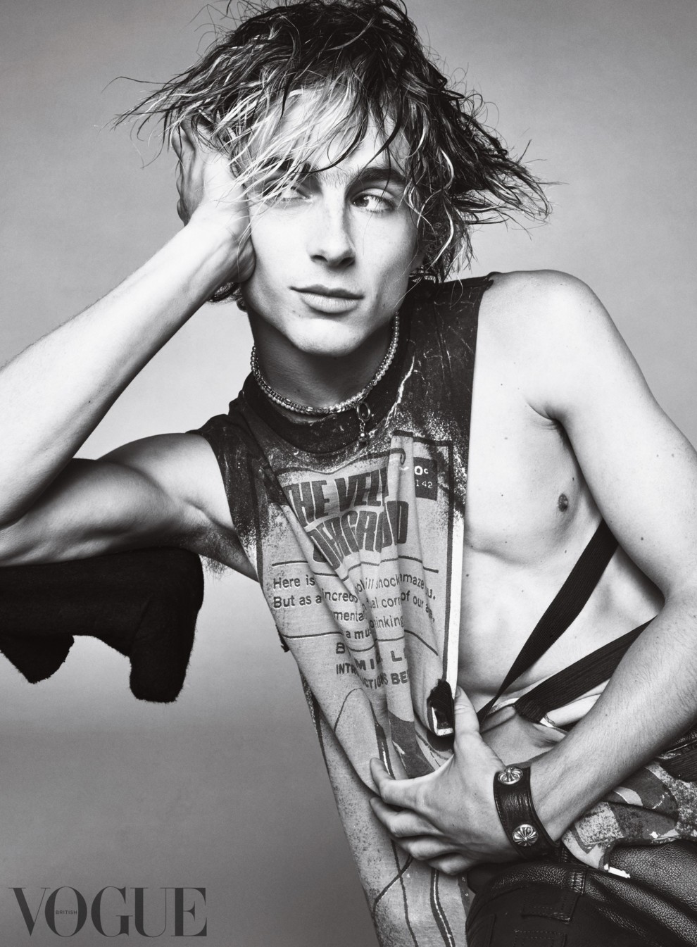 Тімоті Шаламе у жовтневому номері British Vogue. Фотограф: Стівен Мейзел