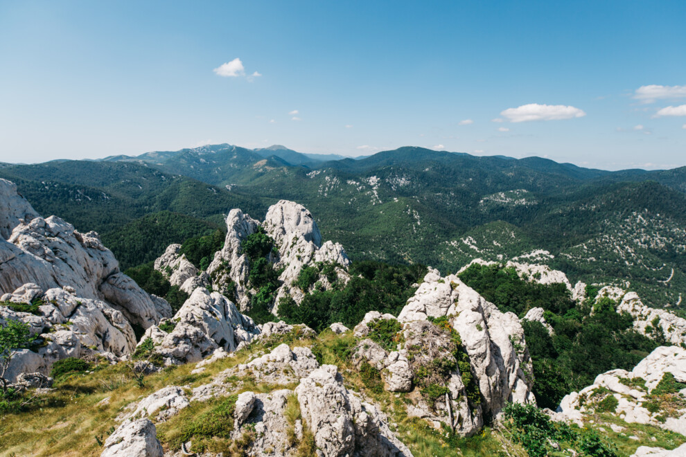 Скалистый национальный парк Северный Велебит на севере Хорватии.