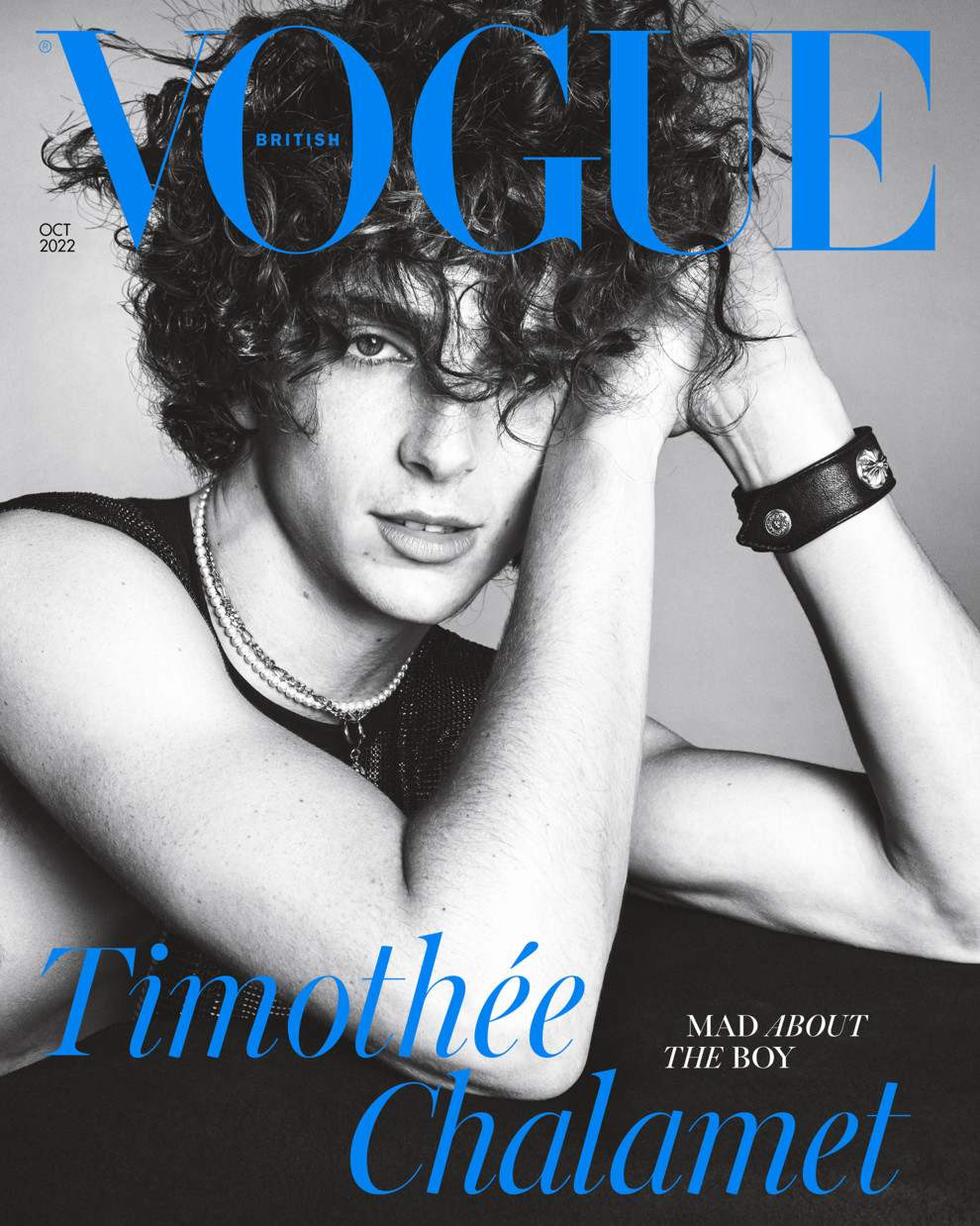 Тімоті Шаламе на обкладинці жовтневого номера British Vogue. Фотограф: Стівен Мейзел