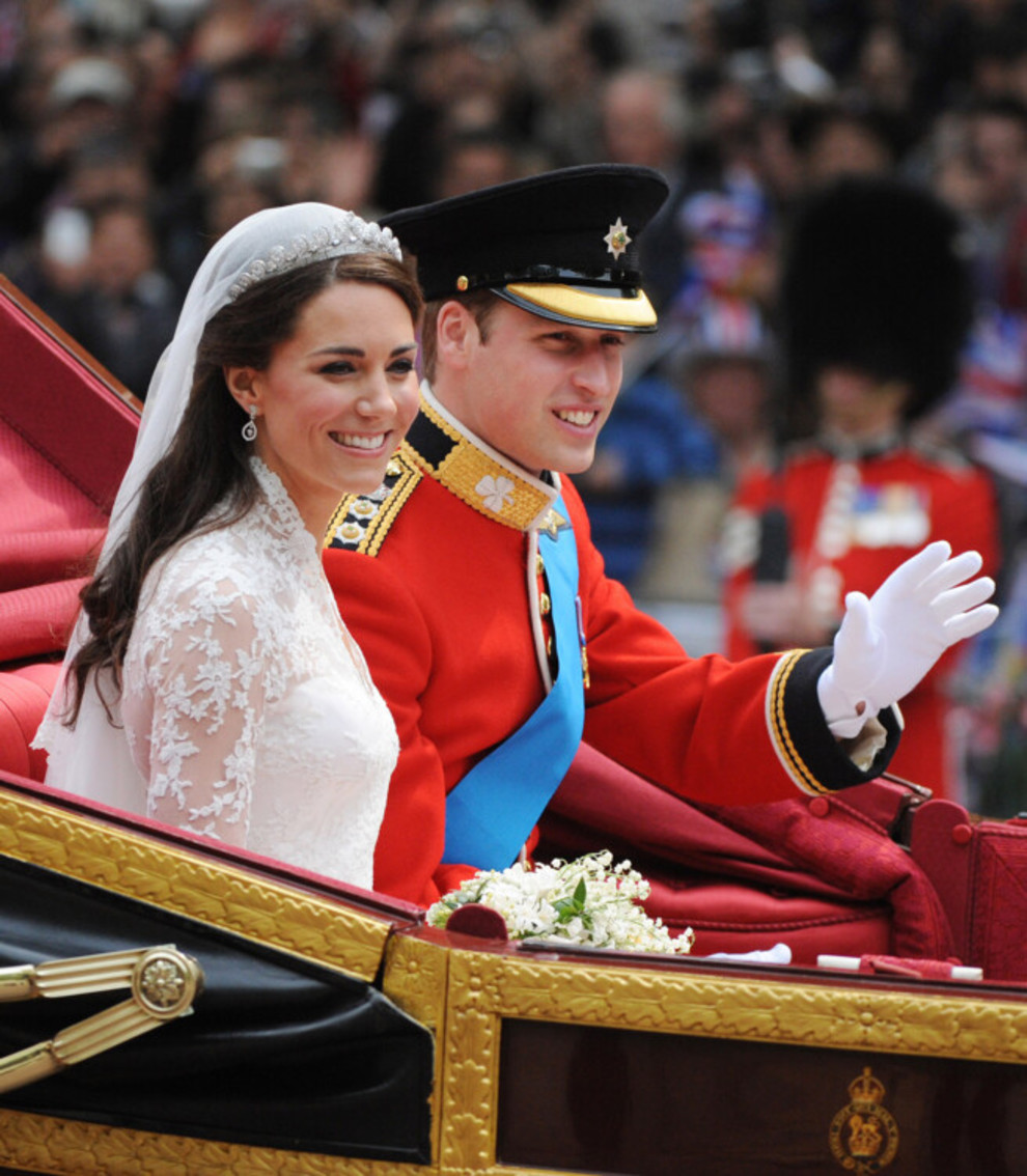 Кейт Міддлтон і принц Вільям у день їхнього весілля